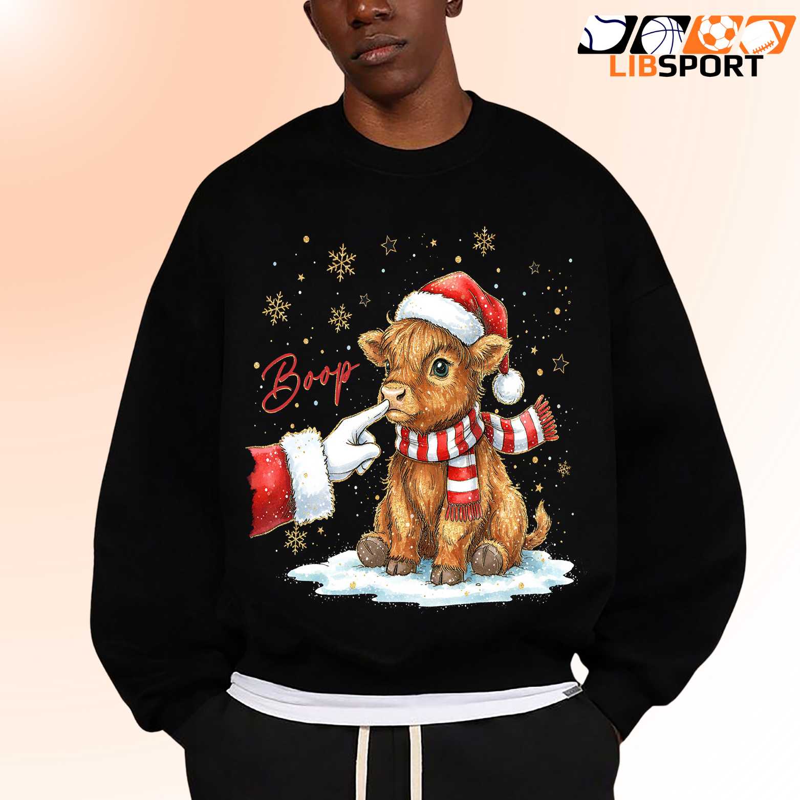 Western Country Christmas Cow Shirt, Highland Cow Santa Retro Holiday Tee, Unisex Festive T-Shirt